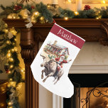 Western Santa Cowboy Weihnachten Südwesten Kleiner Weihnachtsstrumpf<br><div class="desc">Dieses Design wurde mithilfe von digitaler Kunst erstellt und kann in dem Bereich personalisiert sein, der zur Verfügung gestellt wird, oder indem Sie den Klick wählen, um weitere Optionen anzupassen und den Namen, die Initialen oder die Wörter zu ändern. Sie können auch die Textfarbe und den Textstil ändern oder den...</div>