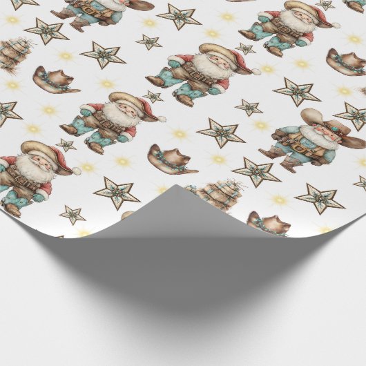Western Santa Geschenkpapier (Ecke)