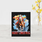 Western Santa Merry Weihnachten Karte (Gelbe Blume)