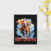 Western Santa Merry Weihnachten Karte (Gelbe Blume)