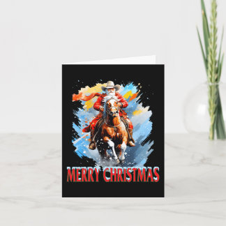 Western Santa Merry Weihnachten Karte