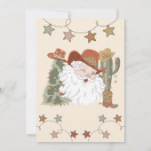 Western Santa Winter Onederland Weihnachten Geburt Einladung (Rückseite)