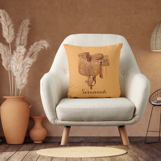 Western, Sattel, Cowgirl, Reiten, Muttertag Kissen (Von Creator hochgeladen)