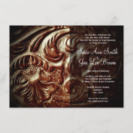 Western Sattelleder Einladung Hochzeit