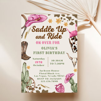 Western satteln und zum Geburtstag weiterfahren Einladung