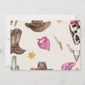 Western satteln und zum Geburtstag weiterfahren Einladung (Rückseite)