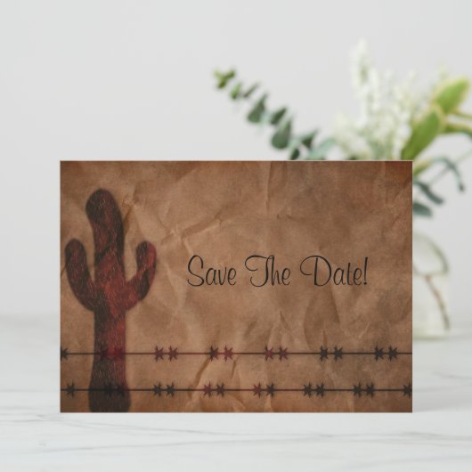 Western Save the Date (Stehend Vorderseite)