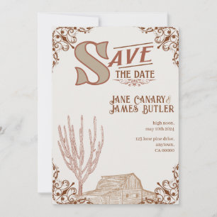 Western Save the Date Karte
