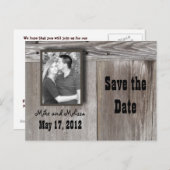 Western Save the Date Postkarte (Vorne/Hinten)