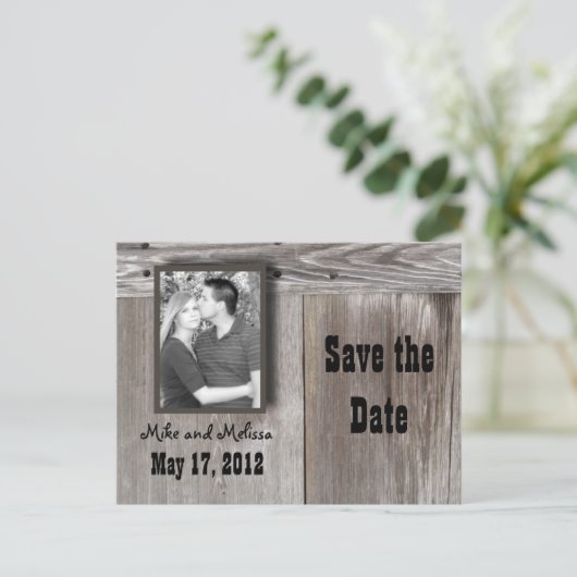 Western Save the Date Postkarte (Stehend Vorderseite)