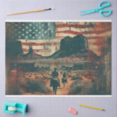 Western-Scanner Streifen Decoupage Seidenpapier (Basteln)