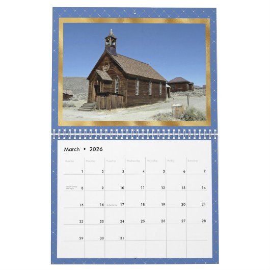 Western Scenes Gold Kalender (Mär 2026)
