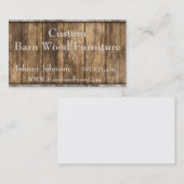 Western-Scheunen-Holz-Schablone Visitenkarte (Vorne/Hinten)