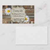 Western-Scheunen-Holz und Daises-Geschäfts-Karten Visitenkarte (Vorne/Hinten)