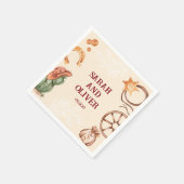 Western Schöne rustikal-braune Hochzeit Serviette (Ecke)