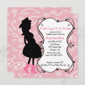 Western-schwangere Mutter, zum Einladung (Vorne/Hinten)