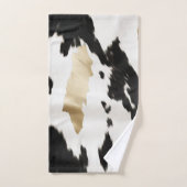 Western Schwarz-weiß Glam Gold Cowhide Badhandtuch Set (Handtuch)