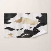 Western Schwarz-weiß Glam Gold Cowhide Badhandtuch Set (Handtuch)