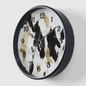 Western Schwarz-weiß Glam Gold Cowhide Uhr (Winkel)