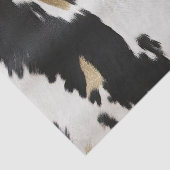 Western Schwarz-weiß Gold Cowhide Geburtstag Seidenpapier (Ausschnitt)