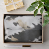 Western Schwarz-weiß Gold Cowhide Geburtstag Seidenpapier (Geschenk)