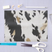 Western Schwarz-weiß Gold Cowhide Geburtstag Seidenpapier (Handwerk)