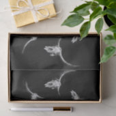 Western Schwarz-Weiß-Rustikal-Bullschädel Seidenpapier (Geschenk)