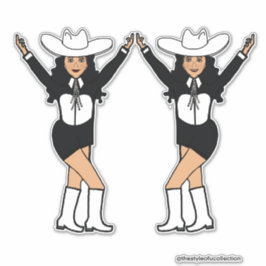 Western Schwarz-weiße Stickers #2 Aufkleber