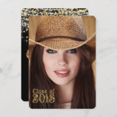 Western Script-Klasse des Abschlusses 2015 Einladung (Vorne/Hinten)