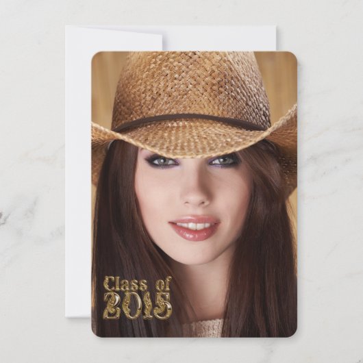 Western Script-Klasse des Abschlusses 2015 Einladung (Vorderseite)