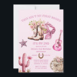 Western Second Rodeo Bows Pink Cowgirl Geburtstag Einladung<br><div class="desc">Western Second Rodeo Bows Pink Cowgirl Birthday Einladung Rodeo Cowgirl Celebration.</div>