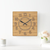 Western-Seil-Zeit Quadratische Wanduhr (Zuhause)