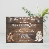 Western Seiner und ihrer Polterabend Cowboy Boots Einladung (Stehend Vorderseite)