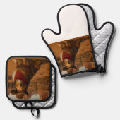 Western Sheltie Ofenhandschuh & Topflappen-Set (Vorderseite/Rückseite)