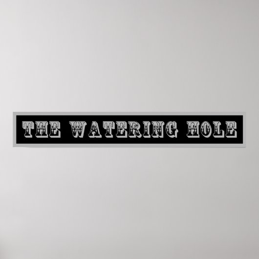 Western signieren das Wasserloch Poster (Vorne)