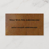 Western-silbernes Gürtelschnalle-gealtertes Leder Visitenkarte (Rückseite)