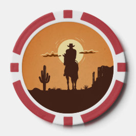 Western-Silhouetten Pokerchips