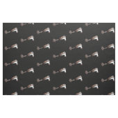 Western Silver Cowboy Spur auf Schwarz Stoff (Fat Quarter (45,7 x 55,9 cm))
