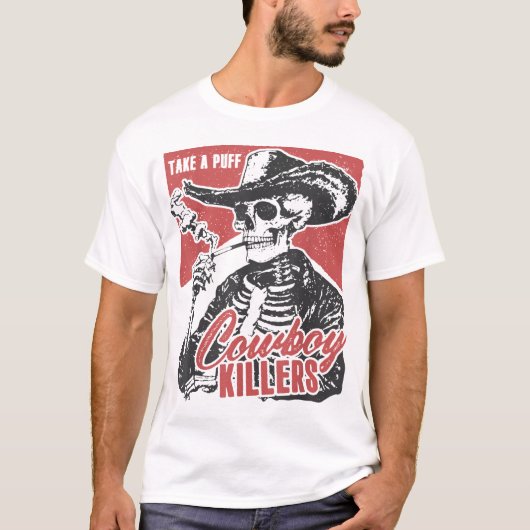 Western Skeleton Cowboy T-Shirt (Vorderseite)