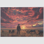 Western Sky Cowboy Tour Entdeckungsreise Seidenpapier (Vorderseite)