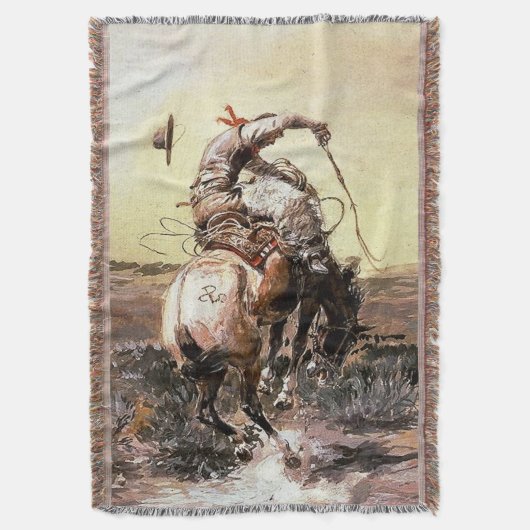 Western "Slick Rider" Kunst von Charles M. Russell Decke (Vorderseite Vertikal)