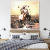 Western "Slick Rider" Kunst von Charles M. Russell Leinwanddruck (Insitu (Schlafzimmer))