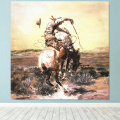 Western "Slick Rider" Kunst von Charles M. Russell Leinwanddruck (Insitu (Holzboden))