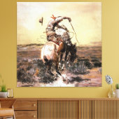 Western "Slick Rider" Kunst von Charles M. Russell Leinwanddruck (Insitu (Wohnzimmer))