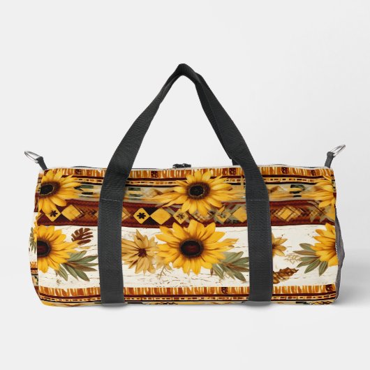 Western Sonnenblume Duffle Bag (Vorderseite)
