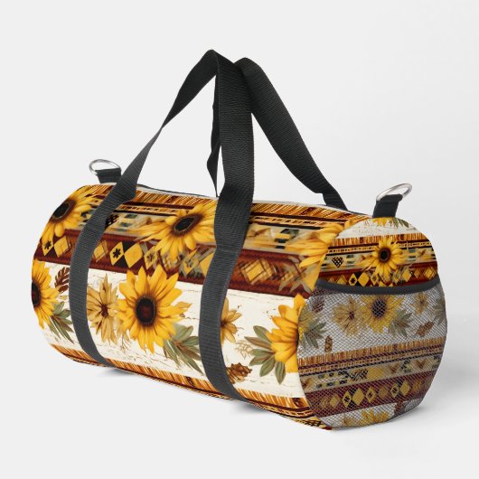 Western Sonnenblume Duffle Bag (Rechte Ecke)