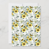 Western Sonnenblume Nichts Extravagant nur Liebe H Einladung (Rückseite)