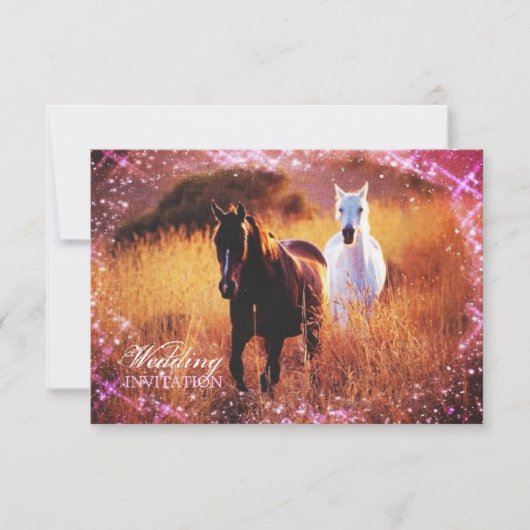 Western-Sonnenuntergang Einladung (Vorderseite)