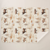 Western Southwest Animal Highland Cow Sherpadecke (Vorderseite (Horizontal))