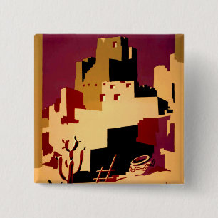 Western Southwest Pueblo WPA National Button